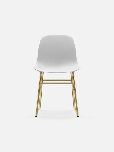 Glozin II Form Chair Brass Base